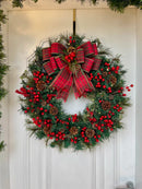 Guirlanda de Natal 60cm Farmhouse c/ led